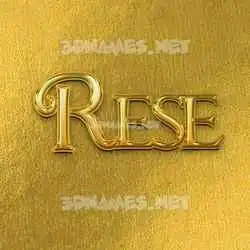 rese in All Gold style - 3D name wallpaper