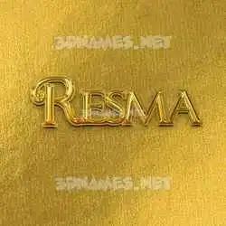 resma in All Gold style - 3D name wallpaper