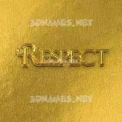 respect in All Gold style - 3D name wallpaper