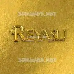 reyasu in All Gold style - 3D name wallpaper