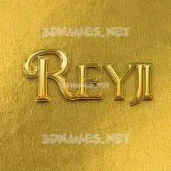 reyji in All Gold style - 3D name wallpaper