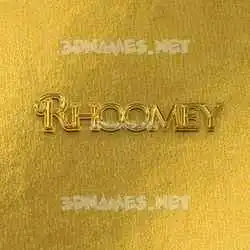 rhoomey in All Gold style - 3D name wallpaper