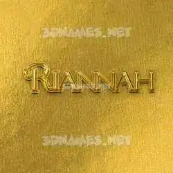 riannah in All Gold style - 3D name wallpaper