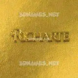 richarte in All Gold style - 3D name wallpaper