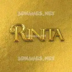 rinita in All Gold style - 3D name wallpaper