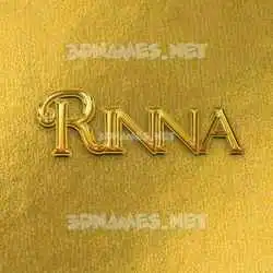 rinna in All Gold style - 3D name wallpaper