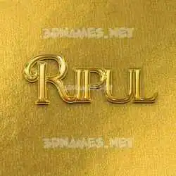ripul in All Gold style - 3D name wallpaper