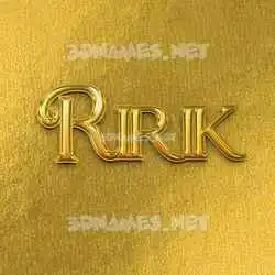 ririk in All Gold style - 3D name wallpaper