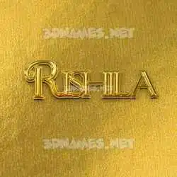 rishila in All Gold style - 3D name wallpaper