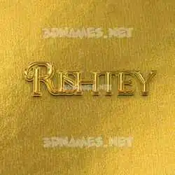 rishtey in All Gold style - 3D name wallpaper