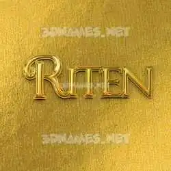 riten in All Gold style - 3D name wallpaper