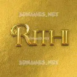 rithi in All Gold style - 3D name wallpaper