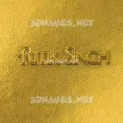 ritik singh in All Gold style - 3D name wallpaper