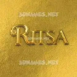 ritsa in All Gold style - 3D name wallpaper