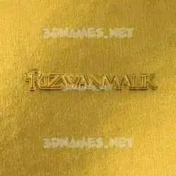 rizwanmalik in All Gold style - 3D name wallpaper