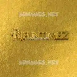 rjfuntimez in All Gold style - 3D name wallpaper