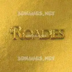 roadies in All Gold style - 3D name wallpaper