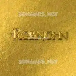 robinjohn in All Gold style - 3D name wallpaper