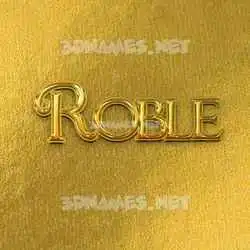 roble in All Gold style - 3D name wallpaper