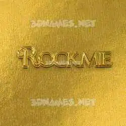 rockmie in All Gold style - 3D name wallpaper