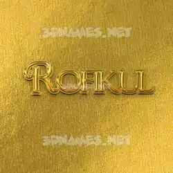 rofikul in All Gold style - 3D name wallpaper
