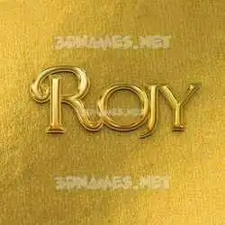 rojy in All Gold style - 3D name wallpaper