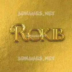 rokib in All Gold style - 3D name wallpaper