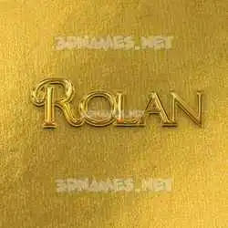 rolan in All Gold style - 3D name wallpaper