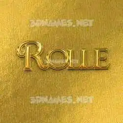 rolle in All Gold style - 3D name wallpaper