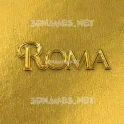 roma in All Gold style - 3D name wallpaper