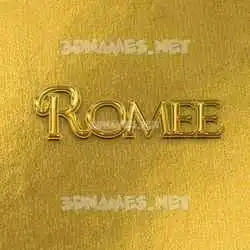 romee in All Gold style - 3D name wallpaper