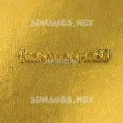 ronaldinho80 in All Gold style - 3D name wallpaper