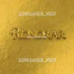 ronorar in All Gold style - 3D name wallpaper