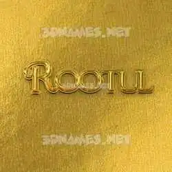 rootul in All Gold style - 3D name wallpaper