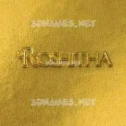 roshitha in All Gold style - 3D name wallpaper