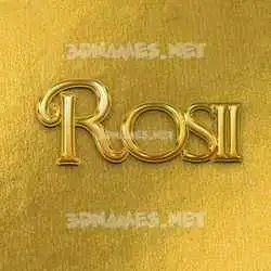 rosii in All Gold style - 3D name wallpaper