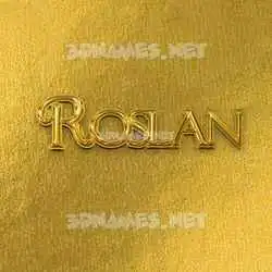 roslan in All Gold style - 3D name wallpaper