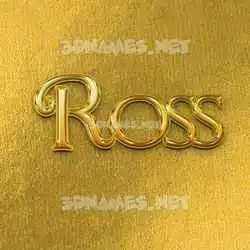 ross in All Gold style - 3D name wallpaper