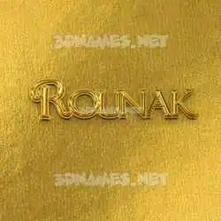 rounak in All Gold style - 3D name wallpaper