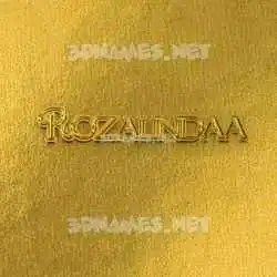 rozalindaa in All Gold style - 3D name wallpaper