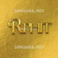 rphit in All Gold style - 3D name wallpaper