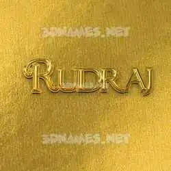 rudraj in All Gold style - 3D name wallpaper