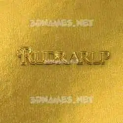 rudrarup in All Gold style - 3D name wallpaper