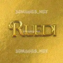 ruedi in All Gold style - 3D name wallpaper