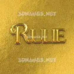 rulie in All Gold style - 3D name wallpaper