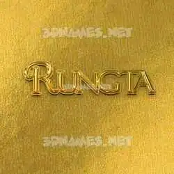 rungta in All Gold style - 3D name wallpaper