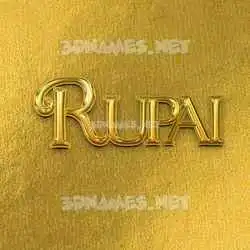 rupai in All Gold style - 3D name wallpaper