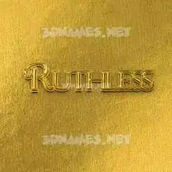 ruthless in All Gold style - 3D name wallpaper
