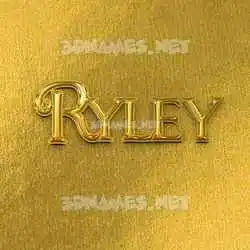 ryley in All Gold style - 3D name wallpaper