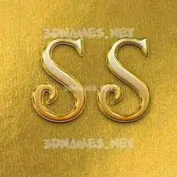 s s in All Gold style - 3D name wallpaper